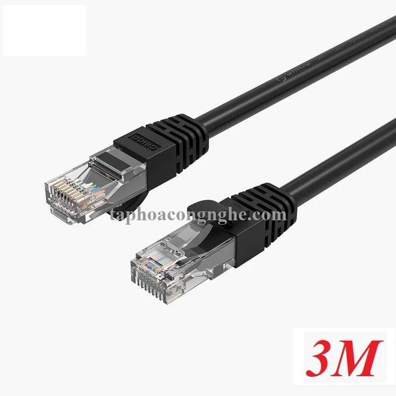 Orico 97378 PUG-C6-30-BK cat6 gigabit 3m màu đen Cáp mạng 30097378